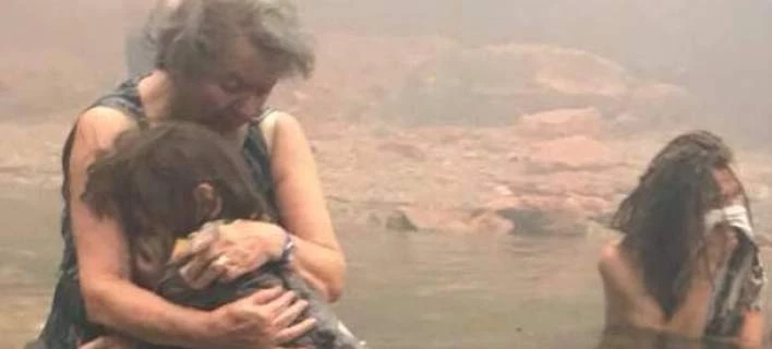 Η ιστορία πίσω από τη χαρακτηριστική φωτογραφία από το Μάτι – Η γιαγιά και η εγγονή και ο 14χρονος ήρωας (Εικόνα-Βίντεο)